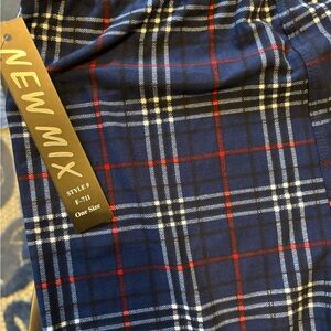 New Mix Navy and Red Plaid Leggings